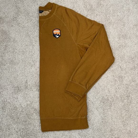 Alpine Design Mustard Yellow Crewneck Long Sleeve Sweater Men's Medium - Picture 6 of 6